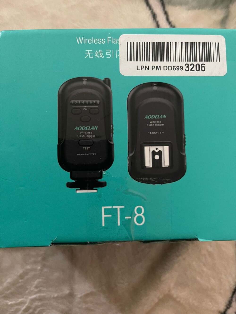 AODELAN FT-8 Wireless Flash Trigger Transmitter And Receiver Set